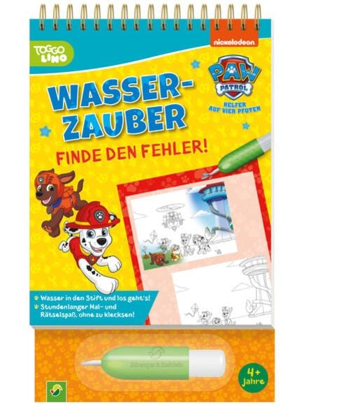 PAW Patrol Wasserzauber I Finde den Fehler. Einfach mit Wasser malen, Gebundene Ausgabe von , Schwager & Steinlein, 978-3-8499-4293-9