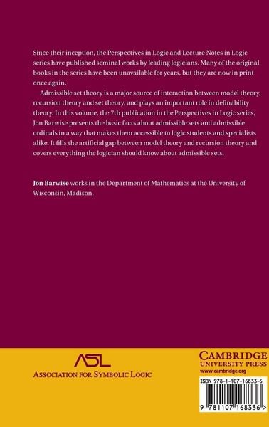 Produktbild: Admissible Sets and Structures