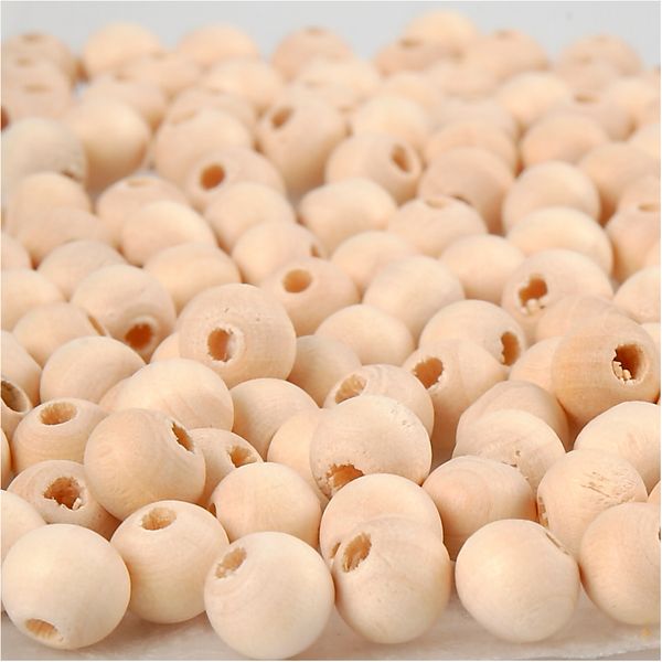 Produktbild: Creativ Company Holzperle, D 8 mm, Lochgr&ouml;&szlig;e 2 mm, 100 Stk
