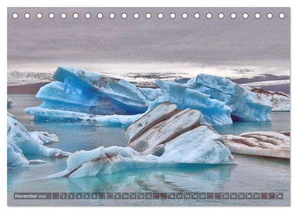 Produktbild: Island - Landschaften, Natur und Licht (Tischkalender 2026 DIN A5 quer), CALVENDO Monatskalender