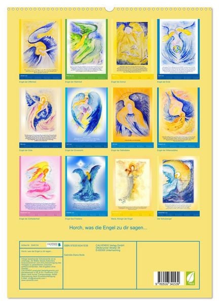 Produktbild: Horch, was die Engel zu dir sagen... (hochwertiger Premium Wandkalender 2026 DIN A2 hoch), Kunstdruck in Hochglanz