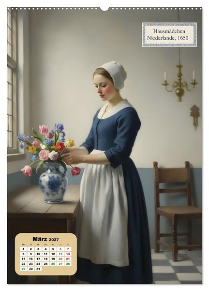 Produktbild: Dienstm&auml;dchen durch die Jahrhunderte (hochwertiger Premium Wandkalender 2027 DIN A2 hoch), Kunstdruck in Hochglanz