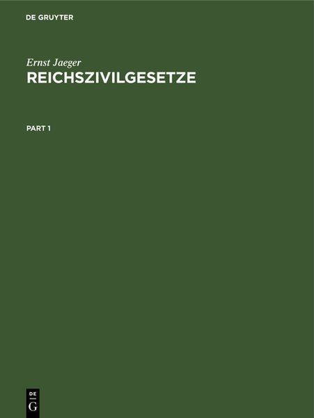 Produktbild: Reichszivilgesetze