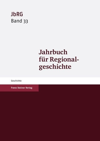 Produktbild: Jahrbuch f&uuml;r Regionalgeschichte 33 (2015)