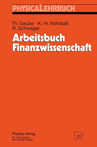 Produktbild: Arbeitsbuch Finanzwissenschaft