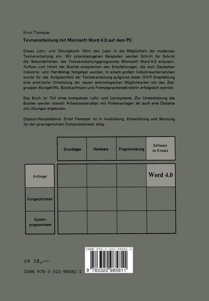 Produktbild: Textverarbeitung mit Microsoft Word 4.0 auf dem PC
