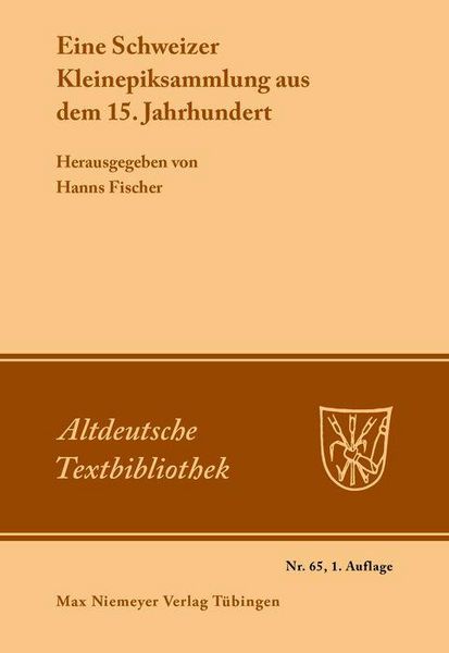 Produktbild: Eine Schweizer Kleinepiksammlung aus dem 15.Jahrhundert
