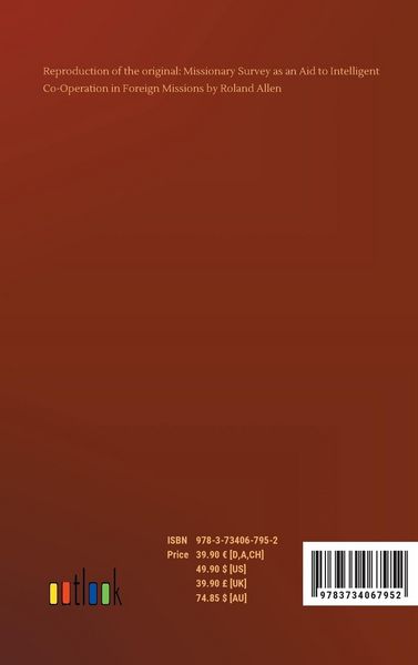 Produktbild: Missionary Survey as an Aid to Intelligent Co-Operation in Foreign Missions