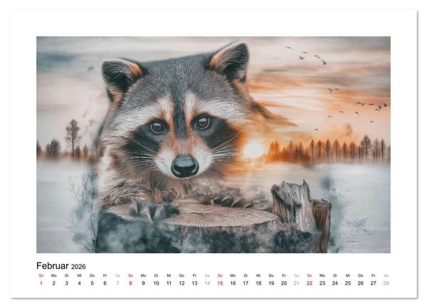 Produktbild: Tierisch wilde Waldbewohner (Wandkalender 2026 DIN A4 quer), CALVENDO Monatskalender