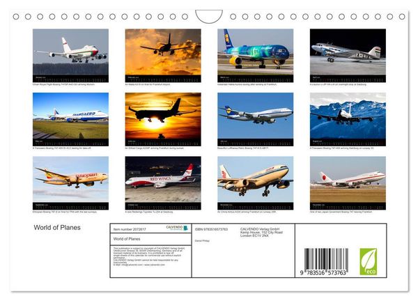 Produktbild: World of Planes (Wall Calendar 2026 DIN A4 landscape), CALVENDO 12 Month Wall Calendar