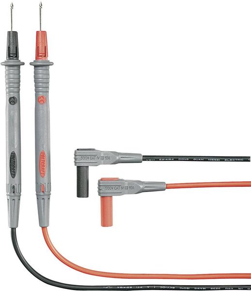 Produktbild: VOLTCRAFT Sicherheits-Messleitungs-Set 1.20m Schwarz, Rot MS-4N