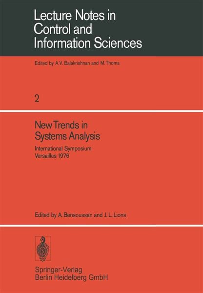 Produktbild: New Trends in Systems Analysis