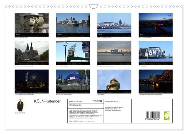 Produktbild: K&Ouml;LN-Kalender (Wandkalender 2026 DIN A3 quer), CALVENDO Monatskalender