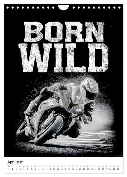 Produktbild: Phantom Bikers - Born Wild (Wandkalender 2027 DIN A4 hoch), CALVENDO Monatskalender
