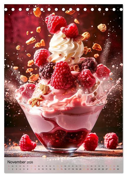 Produktbild: Eis - Raffinessen f&uuml;r Gourmets (Tischkalender 2026 DIN A5 hoch), CALVENDO Monatskalender