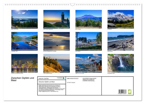 Produktbild: Zwischen Gipfeln und Meer (Wandkalender 2026 DIN A2 quer), CALVENDO Monatskalender