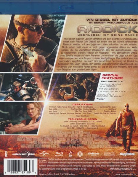 Produktbild: Riddick - &Uuml;berleben ist seine Rache - Extended Cut