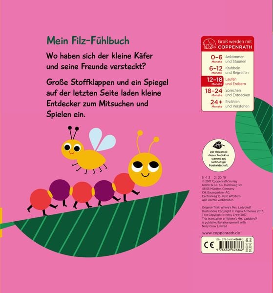 Produktbild: Mein Filz-F&uuml;hlbuch: Kuckuck, kleiner K&auml;fer!