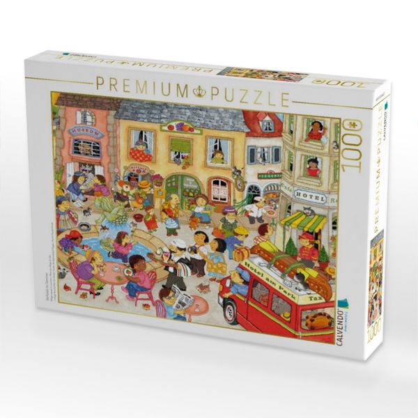 Produktbild: CALVENDO Puzzle Dorfplatz im Sommer | 1000 Teile Lege-Gr&ouml;&szlig;e 64x48cm Foto-Puzzle f&uuml;r gl&uuml;ckliche Stunden