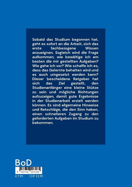 Produktbild: Kleiner Ratgeber f&uuml;r Studienanf&auml;nger