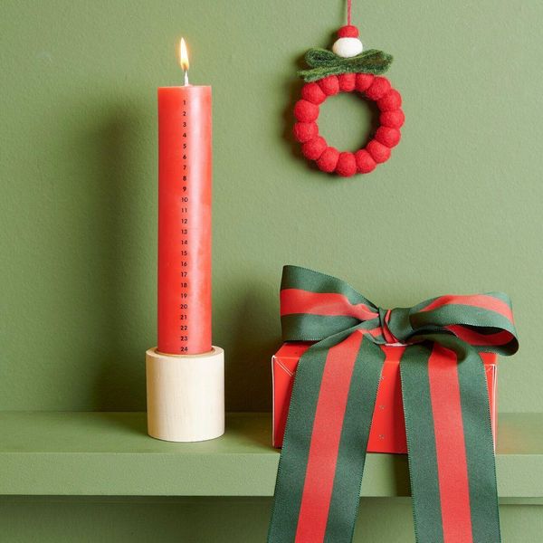 Produktbild: Adventskalender Kerze 1-24, Rot