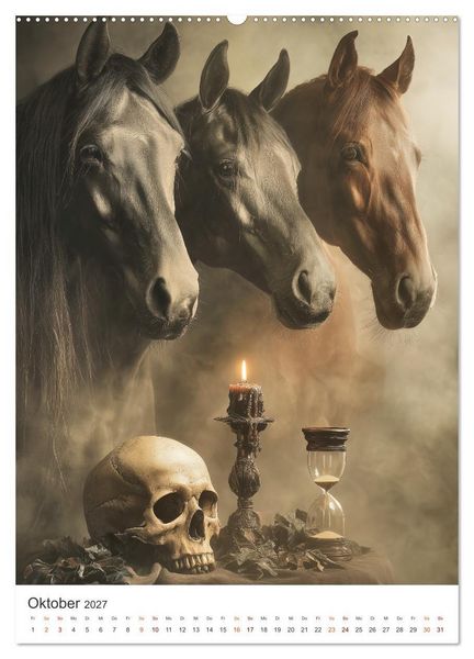 Produktbild: Edle Pferde (Wandkalender 2027 DIN A2 hoch), CALVENDO Monatskalender