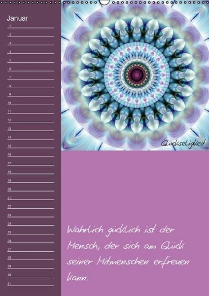 Produktbild: Mandala - Spiegel der Seele / immerw&auml;hrender Geburtstagskalender (Wandkalender immerw&auml;hrend DIN A2 hoch)