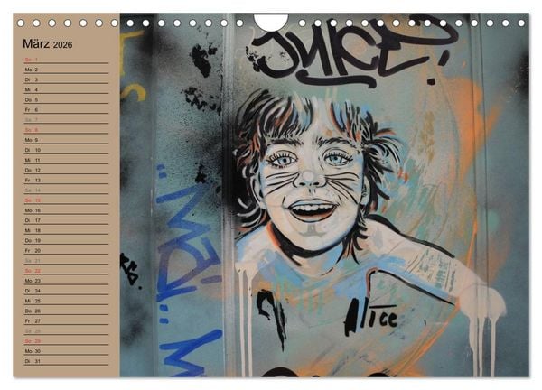 Produktbild: Street-Art Berlin (Wandkalender 2026 DIN A4 quer), CALVENDO Monatskalender