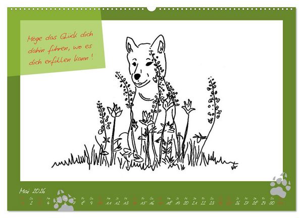 Produktbild: Der kleine GROSSE Wolf - Kalender (hochwertiger Premium Wandkalender 2026 DIN A2 quer), Kunstdruck in Hochglanz