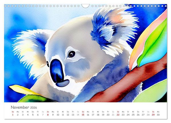 Produktbild: Der Koala 2026. Aschgrauer Beutelb&auml;r (Wandkalender 2026 DIN A3 quer), CALVENDO Monatskalender