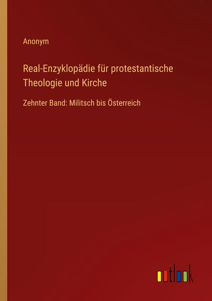 Produktbild: Real-Enzyklop&auml;die f&uuml;r protestantische Theologie und Kirche
