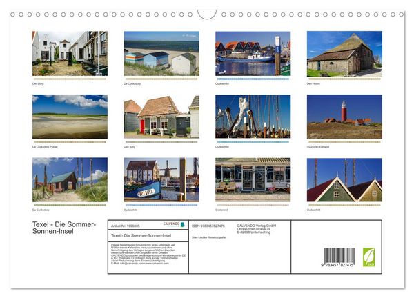 Produktbild: Texel - Die Sommer-Sonnen-Insel (Wandkalender 2026 DIN A3 quer), CALVENDO Monatskalender
