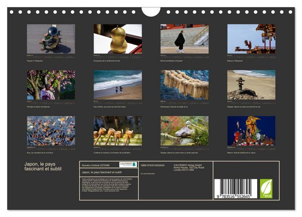 Produktbild: Japon, le pays fascinant et subtil (Calendrier mural 2026 DIN A4 vertical), CALVENDO calendrier mensuel