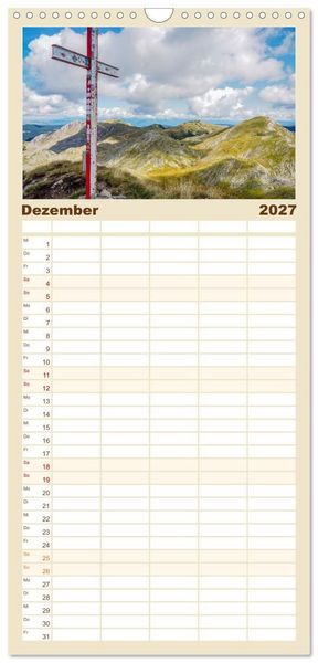 Produktbild: Familienplaner 2027 - Sutjeska-Nationalpark mit 5 Spalten (Wandkalender, 21 x 45 cm) CALVENDO