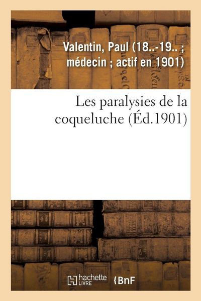 Produktbild: Les paralysies de la coqueluche