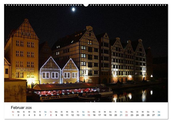 Produktbild: Das alte Danzig - Ein Stadtbummel am Abend (Wandkalender 2026 DIN A2 quer), CALVENDO Monatskalender