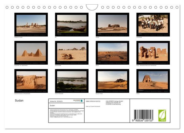 Produktbild: Sudan (Wandkalender 2026 DIN A4 quer), CALVENDO Monatskalender