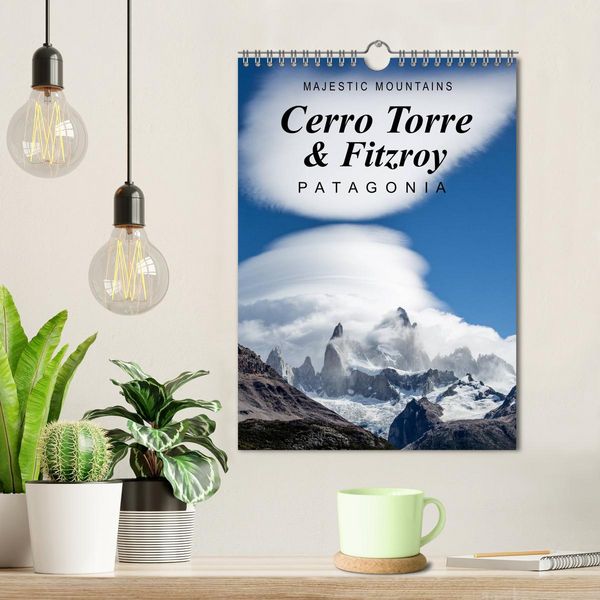 Produktbild: Majestic Mountains Cerro Torre & Fitzroy Patagonia / UK-Version (Wall Calendar 2026 DIN A4 portrait), CALVENDO 12 Month Wall Calendar