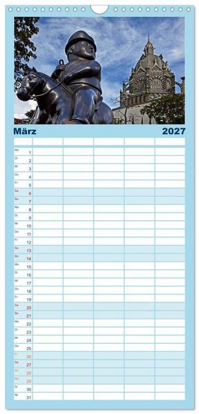 Produktbild: Familienplaner 2027 - Kolumbien Impressionen mit 5 Spalten (Wandkalender, 21 x 45 cm) CALVENDO