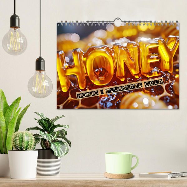 Produktbild: HONIG - fl&uuml;ssiges Gold (Wandkalender 2026 DIN A4 quer), CALVENDO Monatskalender