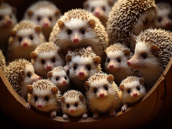 Produktbild: CALVENDO Puzzle Viele Igel auf einem Bild | 2000 Teile Lege-Gr&ouml;&szlig;e 90x67cm Foto-Puzzle f&uuml;r gl&uuml;ckliche Stunden