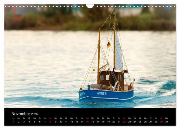 Produktbild: Modellboote in ihrem Element (Wandkalender 2026 DIN A3 quer), CALVENDO Monatskalender