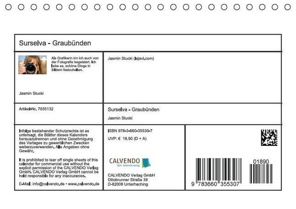 Produktbild: Surselva - Graub&uuml;nden (Tischkalender immerw&auml;hrend DIN A5 quer)