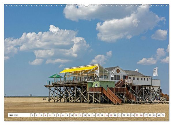 Produktbild: Moin Nordfriesland - Urlaub an der Nordseek&uuml;ste (hochwertiger Premium Wandkalender 2026 DIN A2 quer), Kunstdruck in Hochglanz