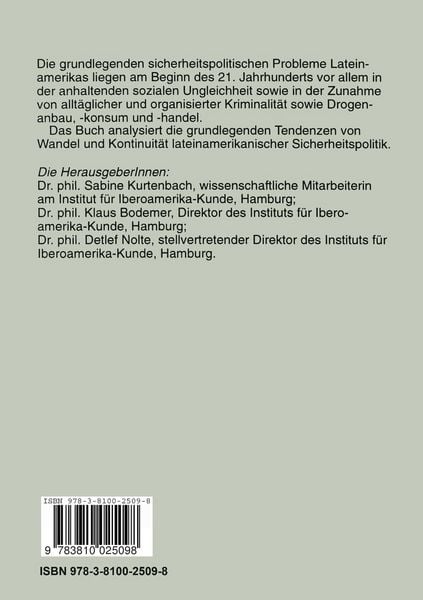 Produktbild: Sicherheitspolitik in Lateinamerika