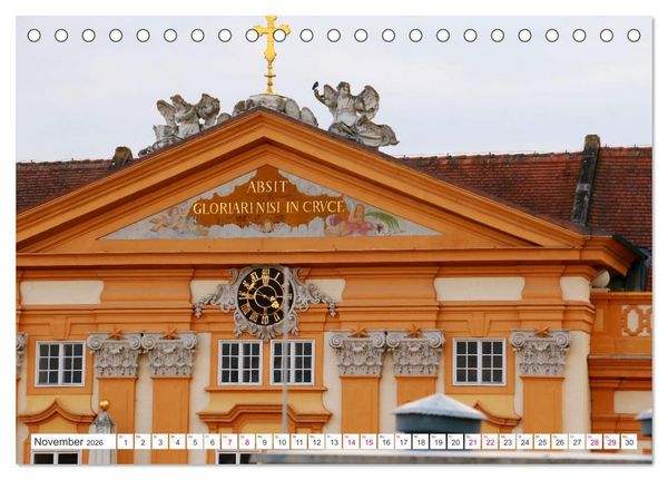 Produktbild: Ansichten vom Stift in Melk (Tischkalender 2026 DIN A5 quer), CALVENDO Monatskalender