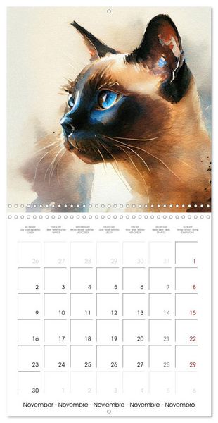 Produktbild: Artistic Cat Breeds (Wall Calendar 2026 12 &times; 12 Inch) CALVENDO 12 Month Wall Calendar