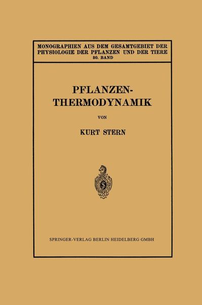 Produktbild: Pflanzenthermodynamik