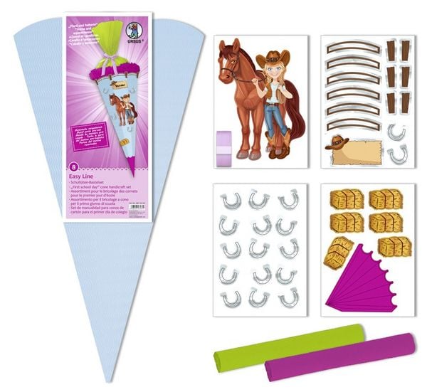 Produktbild: URSUS Schult&uuml;ten-Bastelsets Schult&uuml;ten-Bastelset Easy Line Pferd&Reiterin