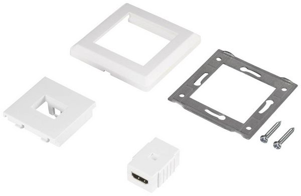 Produktbild: Renkforce RF-4724906 HDMI Adapter [1x HDMI-Buchse - 1x HDMI-Buchse] Wei&szlig; vergoldete Steckkontakte